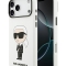 Karl Lagerfeld для iPhone 17 Pro чехол Liquid silicone NFT Karl Ikonik Metal Cam Hard White (MagSafe)
