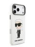 Karl Lagerfeld для iPhone 17 Pro чехол Liquid silicone NFT Karl Ikonik Metal Cam Hard White (MagSafe)