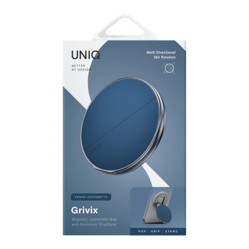 Uniq магнитный держатель GRIVIX 360 Magnetic Mount & Grip Stand Steel Blue