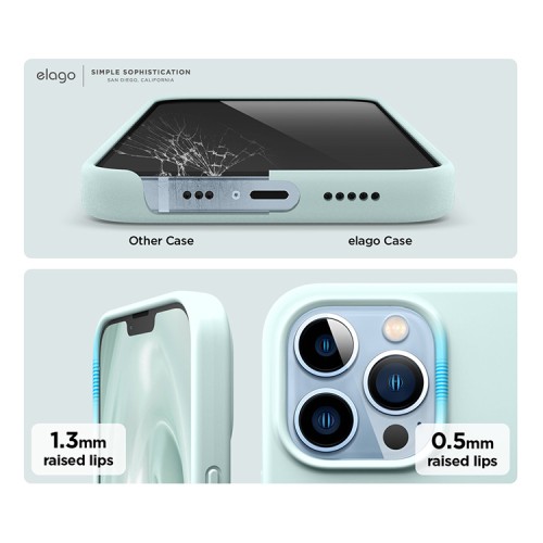 Чехол Elago Soft Silicone для iPhone 13 Pro, Mint