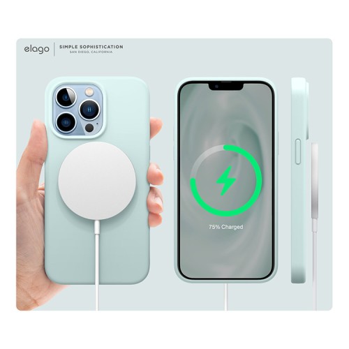 Чехол Elago Soft Silicone для iPhone 13 Pro, Mint
