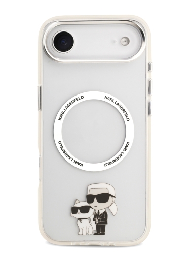 Karl Lagerfeld для iPhone Air чехол IML NFT Karl & Choupette Metal ring & Cam Hard Transp (MagSafe)