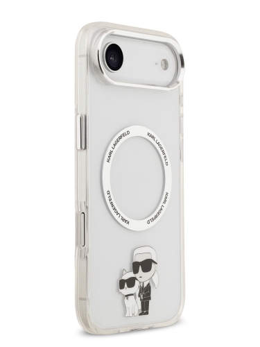 Karl Lagerfeld для iPhone Air чехол IML NFT Karl & Choupette Metal ring & Cam Hard Transp (MagSafe)