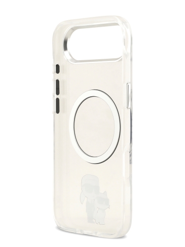 Karl Lagerfeld для iPhone Air чехол IML NFT Karl & Choupette Metal ring & Cam Hard Transp (MagSafe)