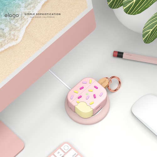 Чехол Elago Unique Ice Cream Hang case для AirPods 3 (2021), розовый