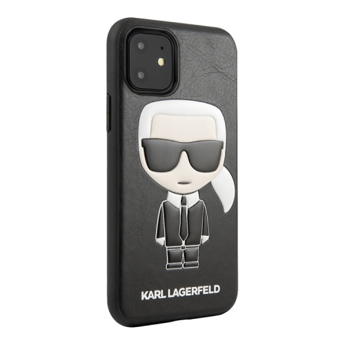 Чехол Karl Lagerfeld PU Leather Iconic Karl Hard для iPhone 11, черный