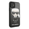 Чехол Karl Lagerfeld PU Leather Iconic Karl Hard для iPhone 11, черный