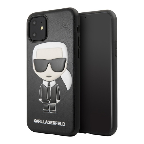 Чехол Karl Lagerfeld PU Leather Iconic Karl Hard для iPhone 11, черный