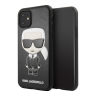 Чехол Karl Lagerfeld PU Leather Iconic Karl Hard для iPhone 11, черный