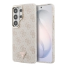 Guess для Galaxy S26 Ultra чехол PU 4G Triangle Diamond metal logo Gold camera Hard Pink (MagSafe)