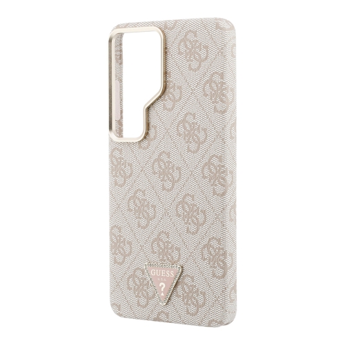Guess для Galaxy S26 Ultra чехол PU 4G Triangle Diamond metal logo Gold camera Hard Pink (MagSafe)