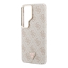Guess для Galaxy S26 Ultra чехол PU 4G Triangle Diamond metal logo Gold camera Hard Pink (MagSafe)