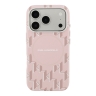 Karl Lagerfeld для iPhone 17 Pro чехол PU Full Wrapped Monogram Metal camera Hard Pink (MagSafe)