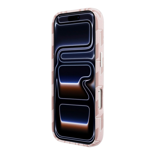 Karl Lagerfeld для iPhone 17 Pro чехол PU Full Wrapped Monogram Metal camera Hard Pink (MagSafe)