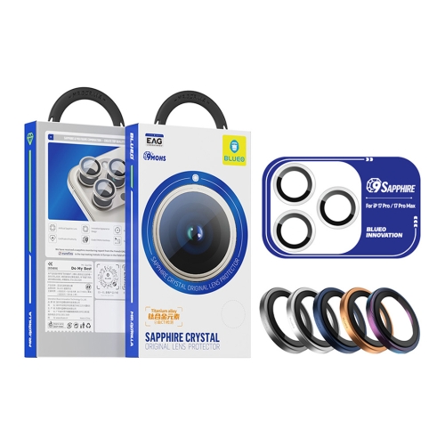 BlueO стекло для iPhone 18 Pro/18 Pro Max, Camera Lens SAPPHIRE Alloy 3 шт. Blue +installer