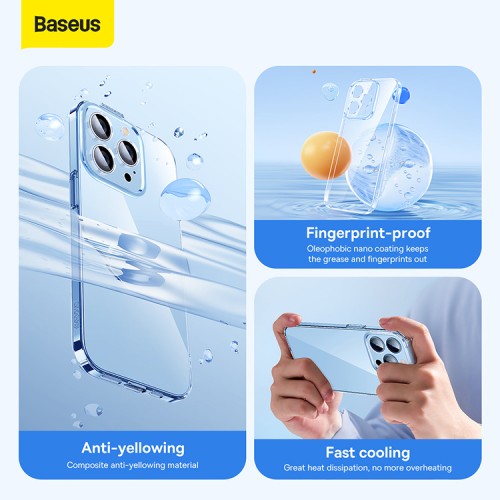 Чехол Baseus Crystal Ultra-Thin PC case +Tempered glass для iPhone 14 Pro, прозрачный