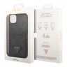 Чехол Guess PU 4G Double cardslot w Metal triangle logo Hard для iPhone 14 Plus, черный