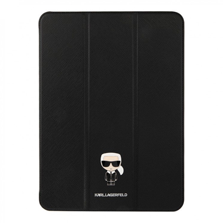 Чехол Lagerfeld PU Saffiano Ikonik Patch (metal) Folio для iPad Pro 11 (2022/21/20), черный