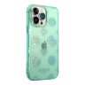 Чехол Guess Peony glitter Electroplated camera Hard для iPhone 14 Pro Max, Turquoise