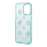 Чехол Guess Peony glitter Electroplated camera Hard для iPhone 14 Pro Max, Turquoise