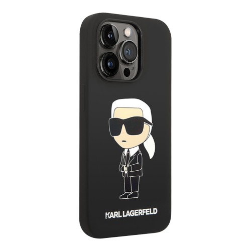 Чехол Lagerfeld Liquid silicone NFT Karl Ikonik Hard для iPhone 14 Pro, черный