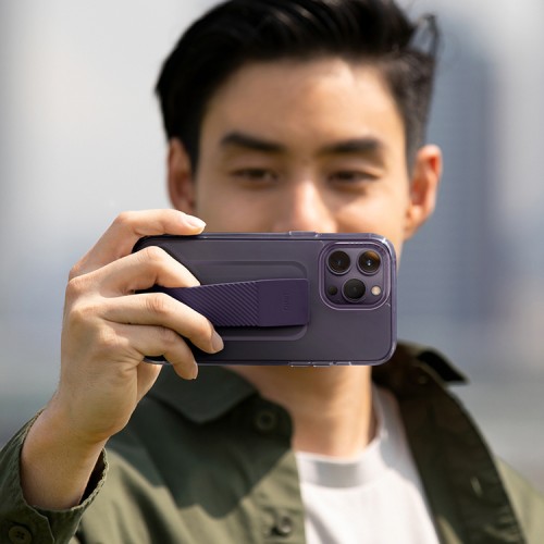 Чехол Uniq Heldro Mount +Band для iPhone 14 Pro Max, фиолетовый