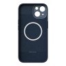 Чехол Baseus Liquid Silica Gel Magnetic case +Tempered glass для iPhone 14 Plus, синий (MagSafe)