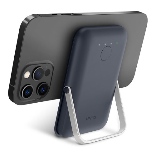 Uniq АКБ HOVEO 5000W Magnetic wireless 15W USB-C PD 20W with stand Storm Blue
