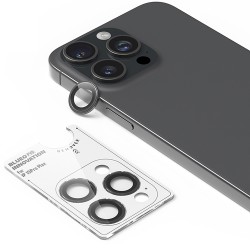 BlueO стекло для iPhone 15 Pro Max Camera Lens PVD stainless steel 3 шт. Black (+install)
