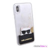 Чехол Karl Lagerfeld Liquid Glitter Choupette Sunglasses для iPhone X/XS, золотой