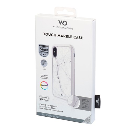 Чехол White Diamonds Tough Marble для iPhone X/XS, белый
