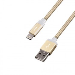 Кабель EnergEA AluBlase MFi Lightning/USB (1.2 м), золотой