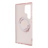 Guess для Galaxy S24 Ultra чехол PC/TPU Flowers Wreath Hard Pink (MagSafe)