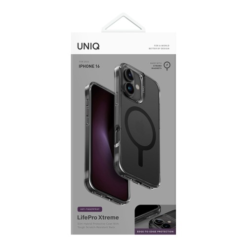 Uniq для iPhone 16 чехол Lifepro Xtreme AF Frost Smoke (MagSafe)