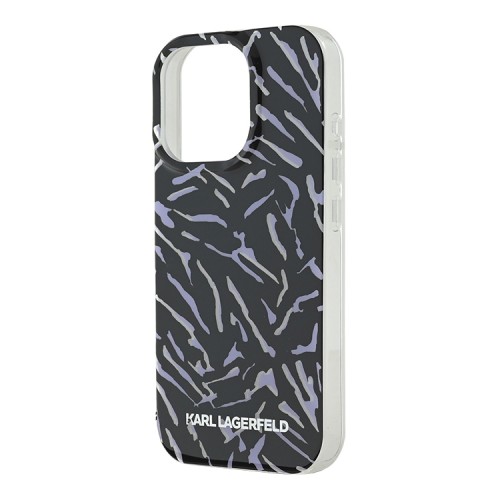 Karl Lagerfeld для iPhone 16 Pro Max чехол PC/TPU Zebra со шнурком, Purple