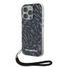 Karl Lagerfeld для iPhone 16 Pro Max чехол PC/TPU Zebra со шнурком, Purple