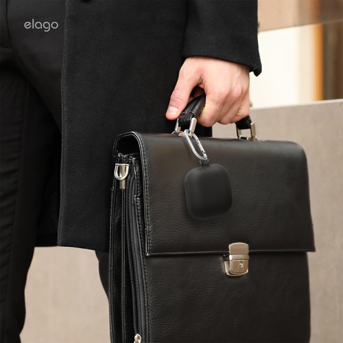 Elago для Galaxy Buds 3/3 Pro чехол Silicone Hang case Black