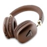 Guess наушники беспроводные накладные Bluetooth Headphones PU 4G Triangle Metal Logo Brown