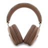 Guess наушники беспроводные накладные Bluetooth Headphones PU 4G Triangle Metal Logo Brown