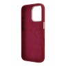 Guess для iPhone 16 Pro Max чехол Liquid silicone Gold metal logo & Camera frame Hard Magenta