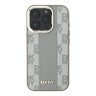 DKNY для iPhone 16 Pro Max чехол PU Checkered Metal logo Hard Beige (MagSafe)