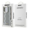 DKNY для iPhone 16 Pro Max чехол PU Checkered Metal logo Hard Beige (MagSafe)