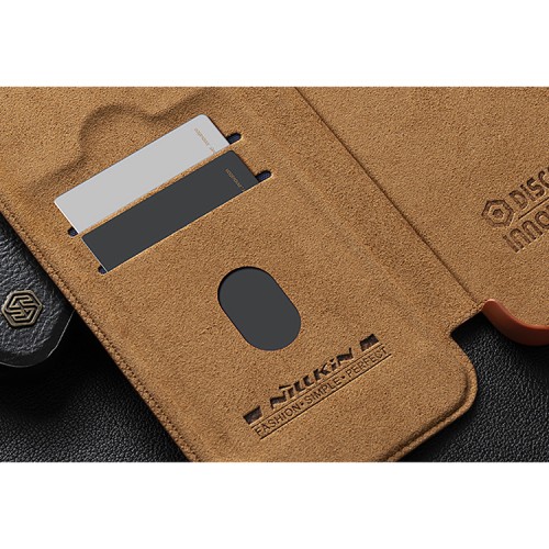 Nillkin для iPhone 16 Pro чехол QIN ProP Booktype Brown