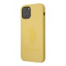 Чехол U.S. Polo Assn. Liquid Silicone Double horse Hard для iPhone 12 Pro Max, желтый