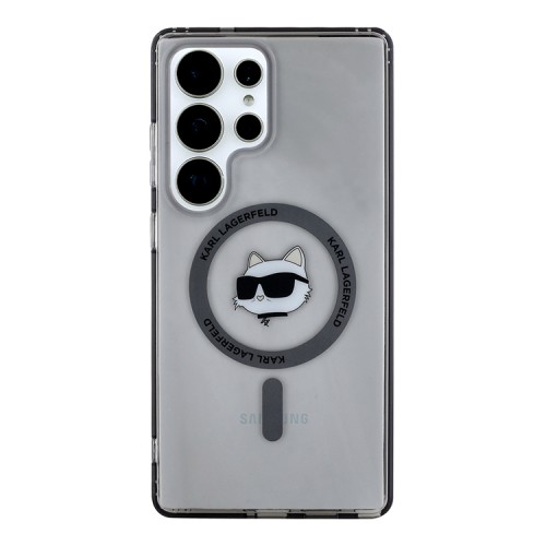 Karl Lagerfeld для Galaxy S25 Ultra чехол PC/TPU NFT Choupette Head Metal camera Hard Black (MagSafe)