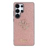 Guess для Galaxy S25 Ultra чехол Fixed Glitters 4G Big metal logo Hard Pink