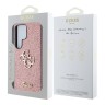 Guess для Galaxy S25 Ultra чехол Fixed Glitters 4G Big metal logo Hard Pink