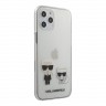 Чехол Lagerfeld Ikonik Karl & Choupette Hard для iPhone 12 Pro Max, прозрачный