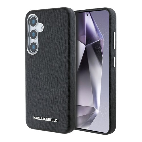 Karl Lagerfeld для Galaxy S25+  чехол PU Saffiano FW Metal logo & Camera Hard Black (MagSafe)