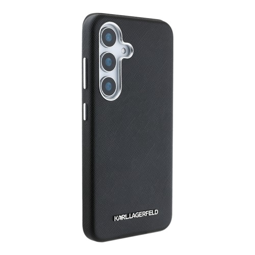 Karl Lagerfeld для Galaxy S25+  чехол PU Saffiano FW Metal logo & Camera Hard Black (MagSafe)